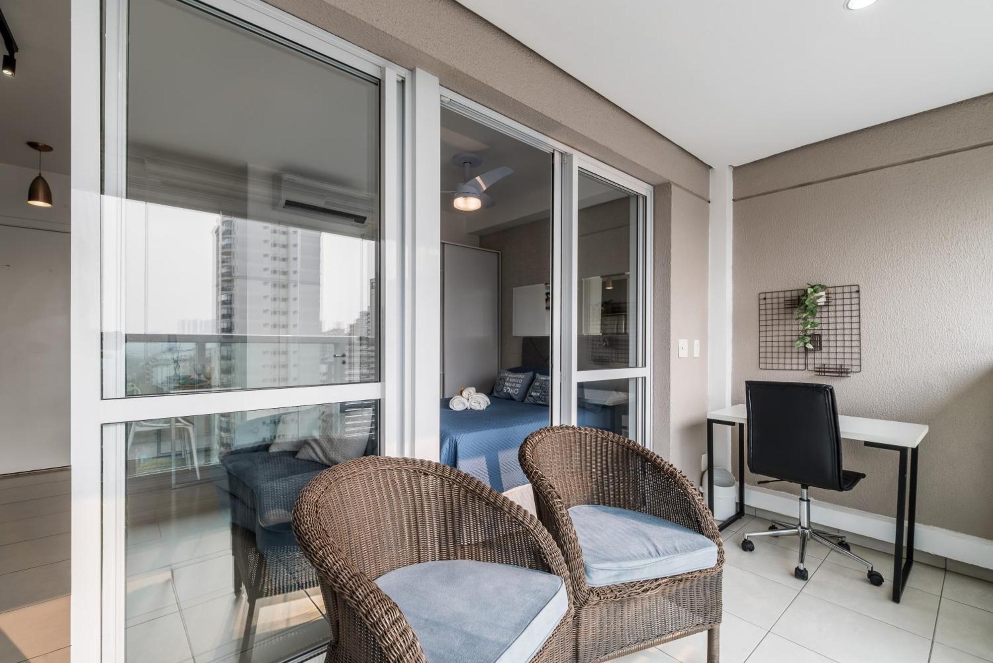 Estilo, Conforto E Vista Panoramica Ideal Para Trabalho Ou Lazer São Paulo Exterior photo