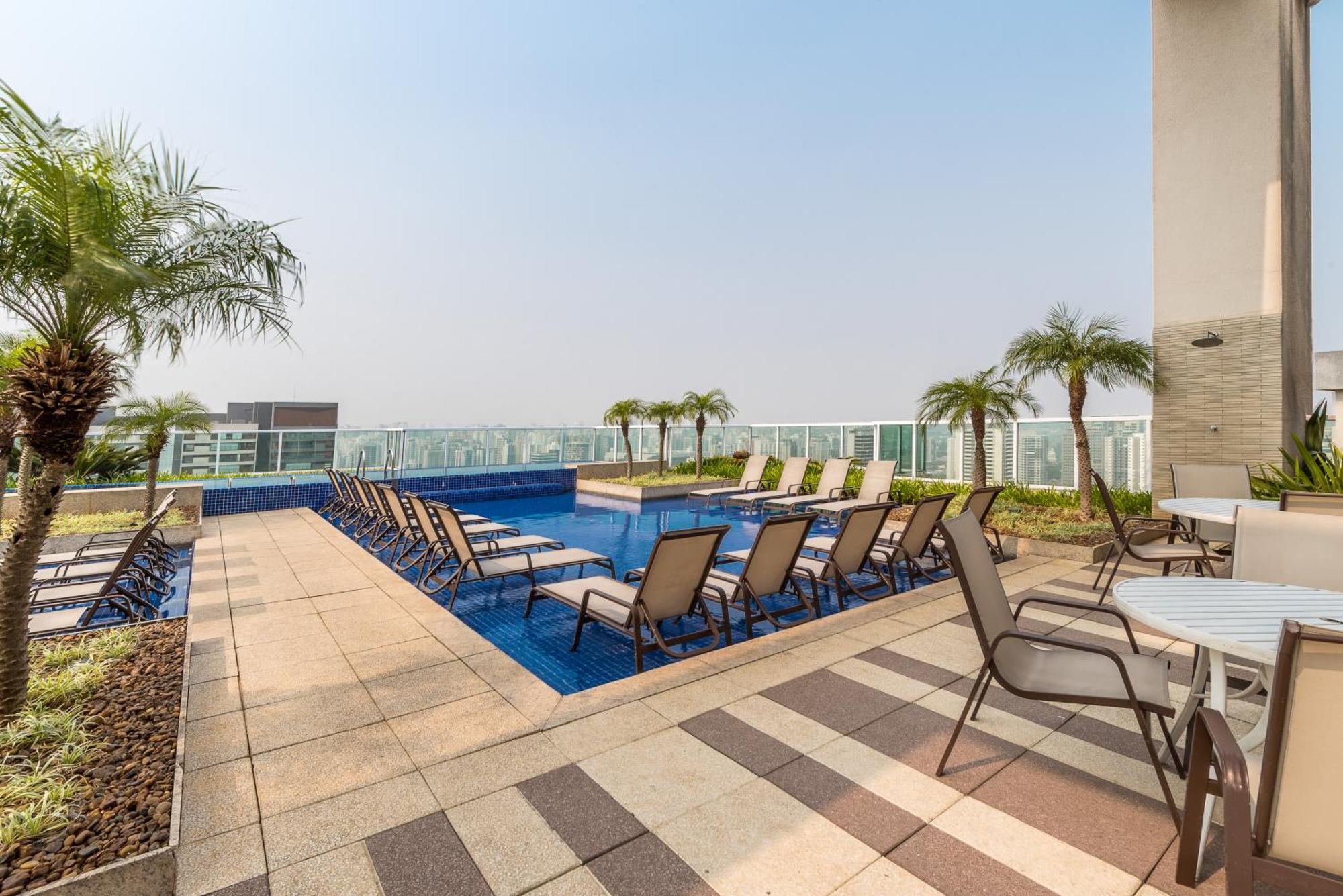 Estilo, Conforto E Vista Panoramica Ideal Para Trabalho Ou Lazer São Paulo Exterior photo